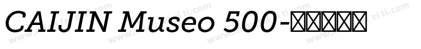 CAIJIN Museo 500字体转换